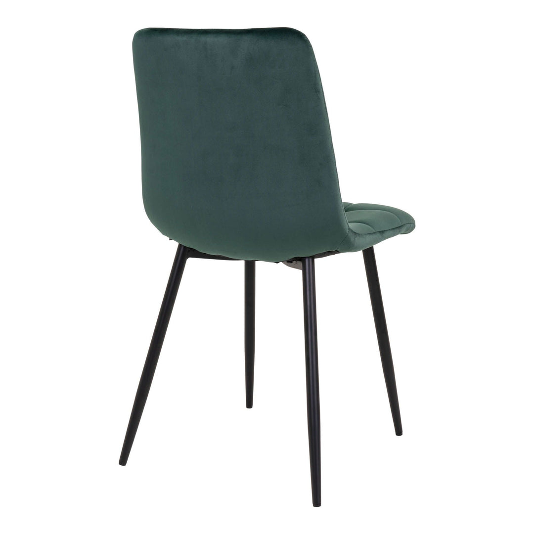 Eetkamerstoelen Middelfart | Donkergroen | Velvet | 2 stuks