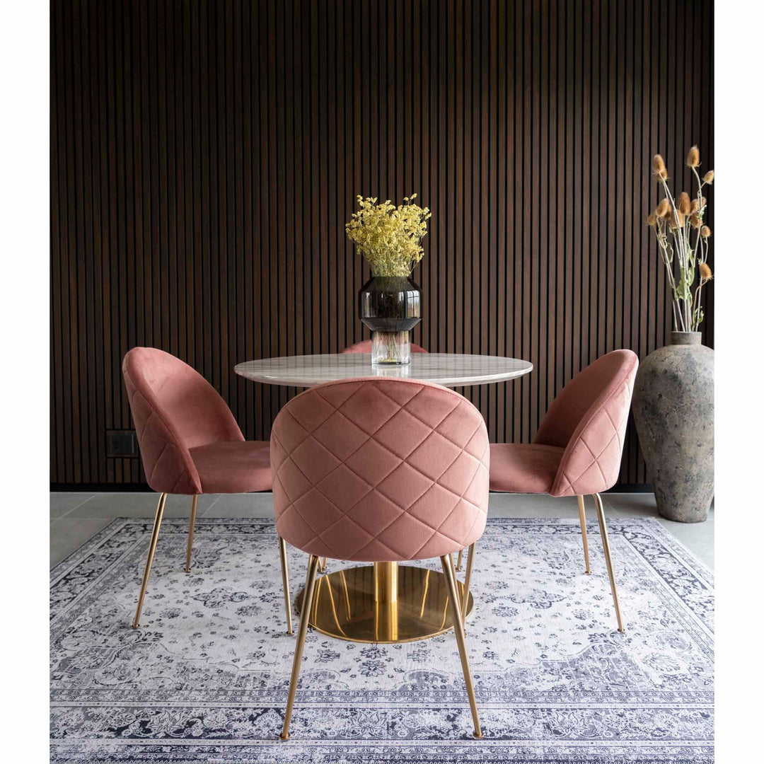 Eetkamerstoelen Geneve | Roze | Velvet | 2 stuks