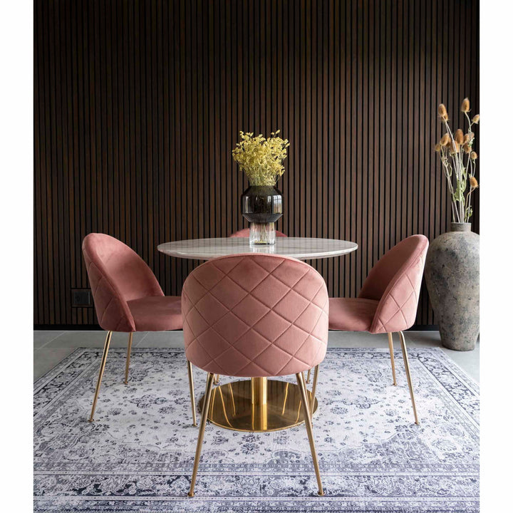 Eetkamerstoelen Geneve | Roze | Velvet | 2 stuks