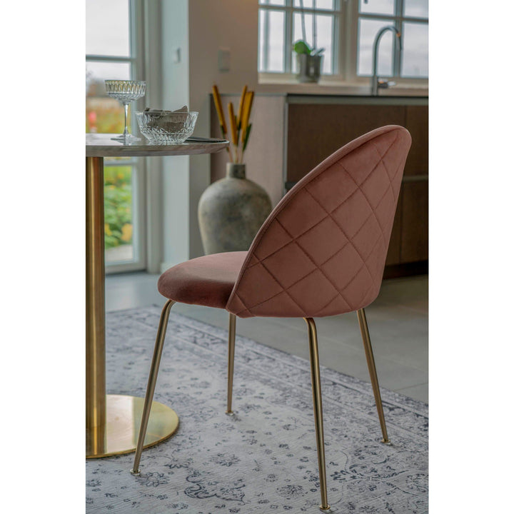 Eetkamerstoelen Geneve | Roze | Velvet | 2 stuks