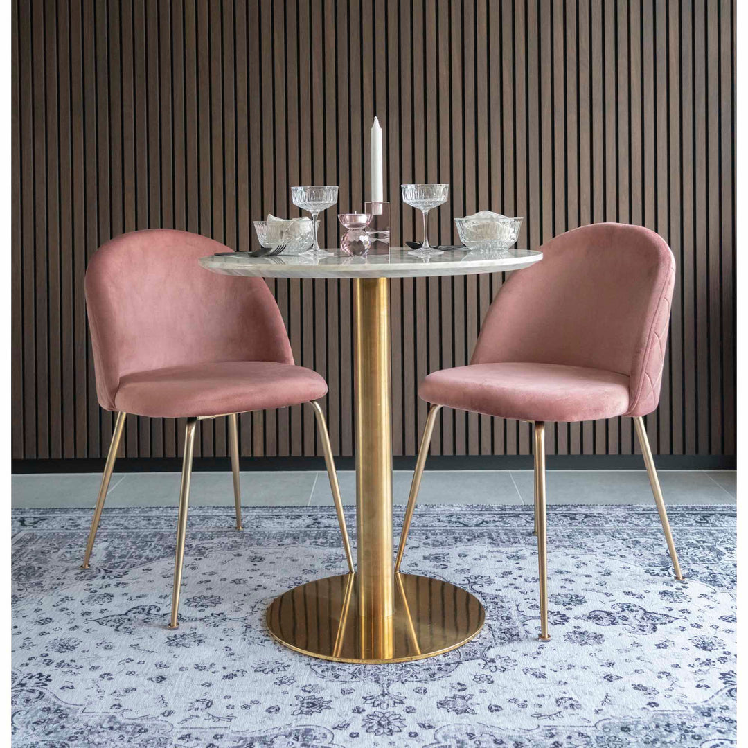 Eetkamerstoelen Geneve | Roze | Velvet | 2 stuks