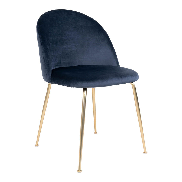 Eetkamerstoelen Geneve | Blauw | Velvet | 2 stuks