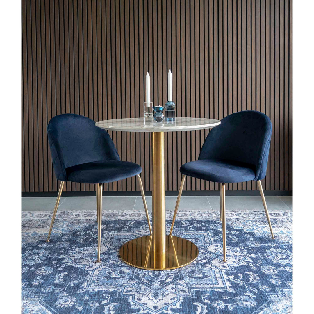 Eetkamerstoelen Geneve | Blauw | Velvet | 2 stuks