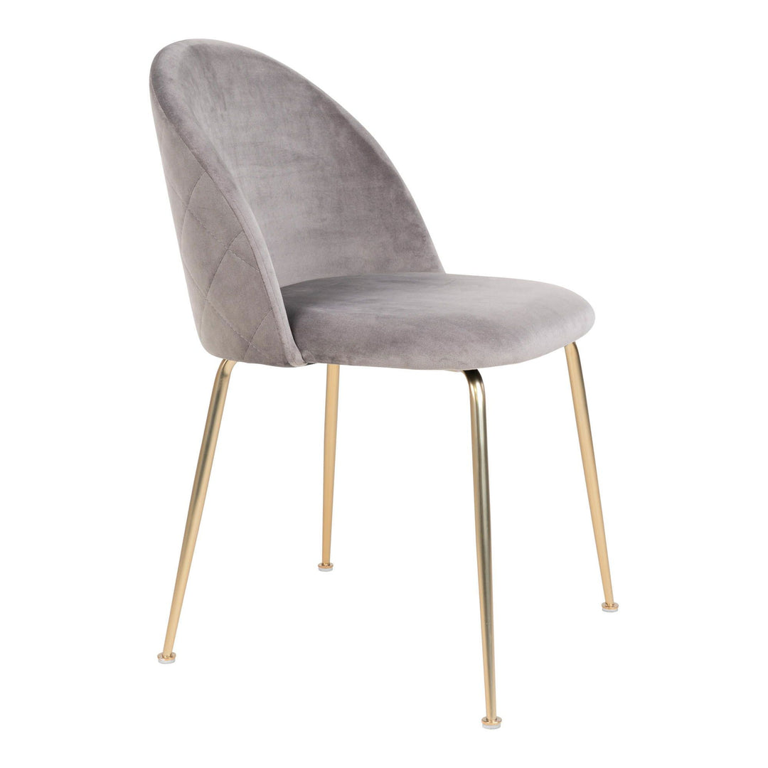 Eetkamerstoelen Geneve | Grijs | Velvet | 2 stuks