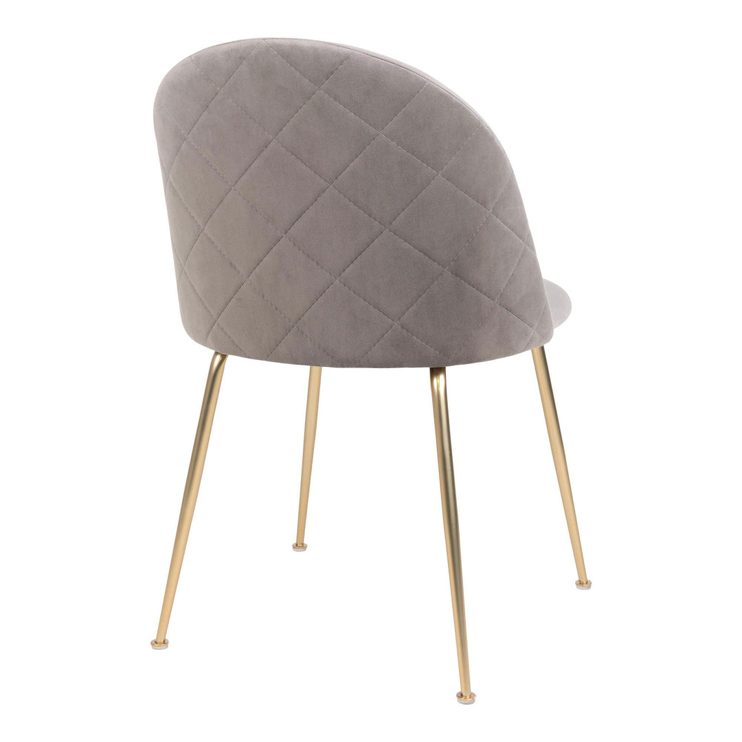 Eetkamerstoelen Geneve | Grijs | Velvet | 2 stuks