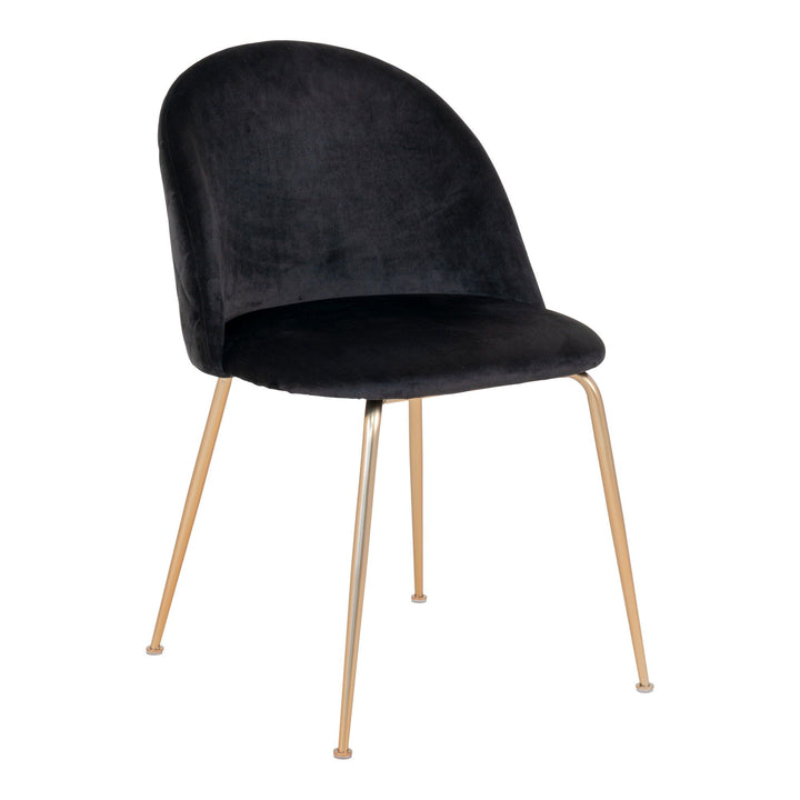 Eetkamerstoelen Geneve | Zwart | Velvet | 2 stuks