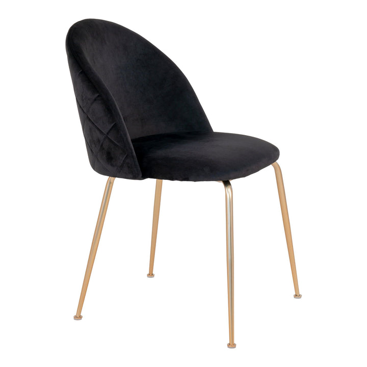 Eetkamerstoelen Geneve | Zwart | Velvet | 2 stuks