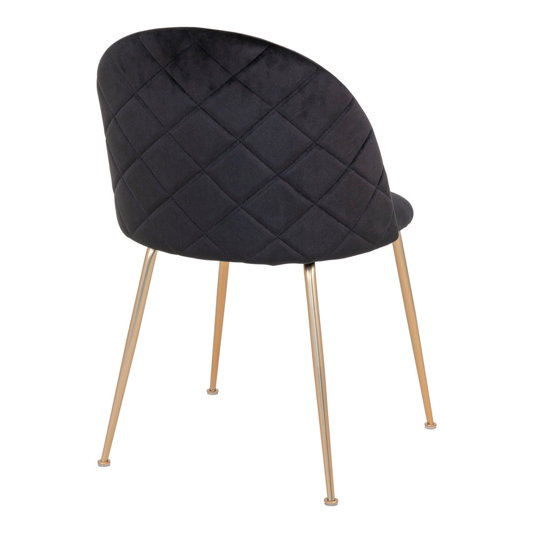Eetkamerstoelen Geneve | Zwart | Velvet | 2 stuks