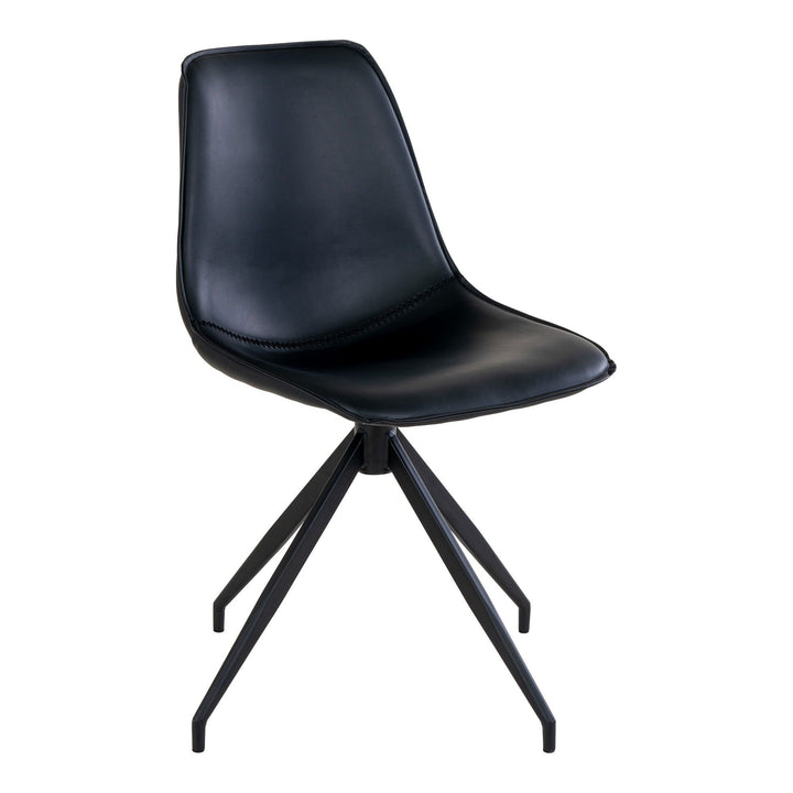Eetkamerstoelen Monaco | Zwart | Draaibaar | PU-leer | 2 stuks