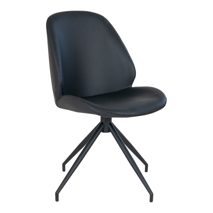 Eetkamerstoelen Monte Carlo | Zwart | PU-leer | Draaibaar | 2 stuks
