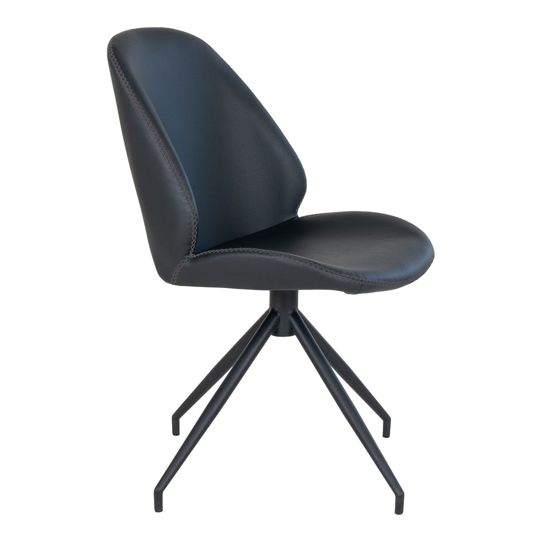 Eetkamerstoelen Monte Carlo | Zwart | PU-leer | Draaibaar | 2 stuks