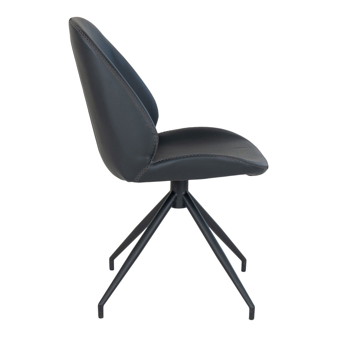 Eetkamerstoelen Monte Carlo | Zwart | PU-leer | Draaibaar | 2 stuks