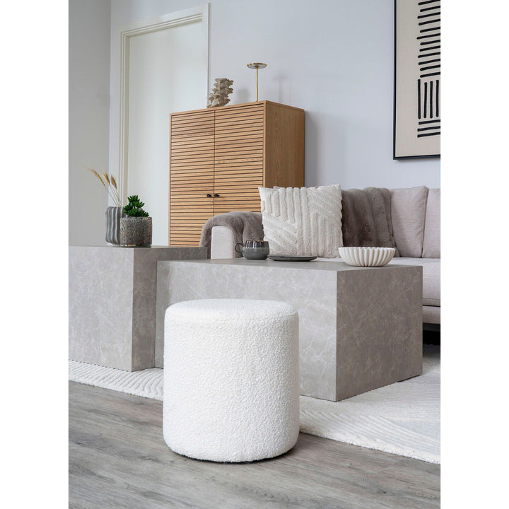 Poef Ejby | Wit | Rond