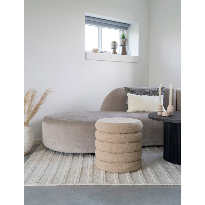 Poef Brooklyn | Beige | Met opbergruimte