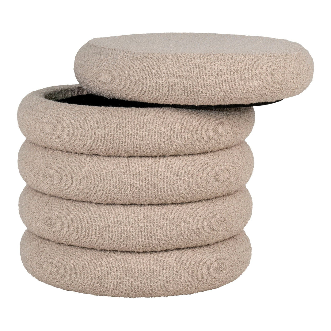 Poef Brooklyn | Beige | Met opbergruimte
