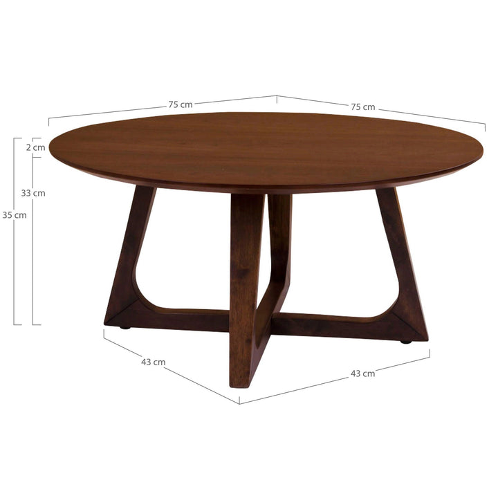 Salontafel Hellerup | Rond | Walnootfineer
