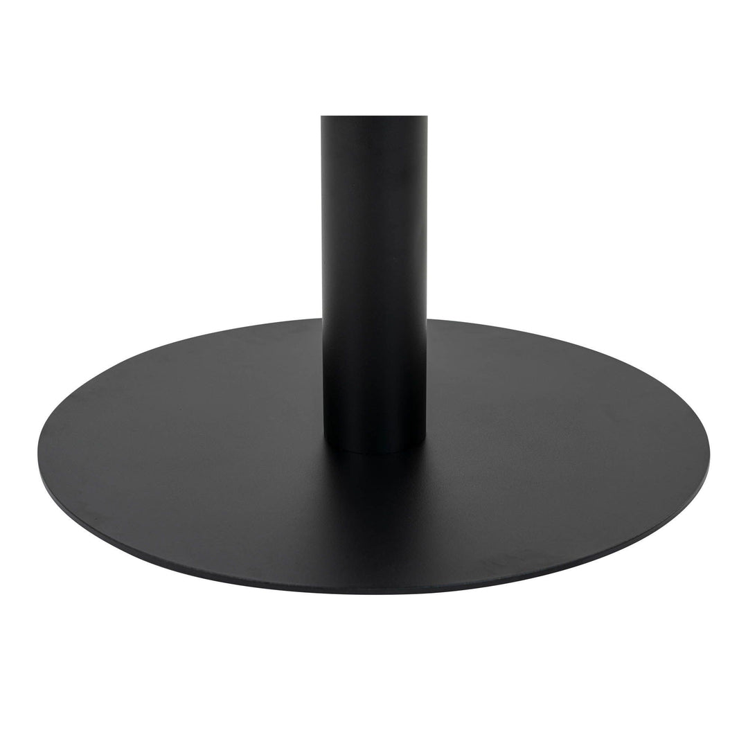 Salontafel Bolzano | Rond | Zwart onderstel met marmerlook tafeblad