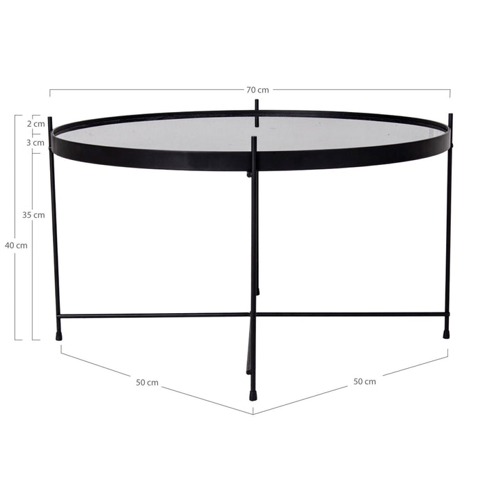 Salontafel Venezia | Ook geschikt als bijzettafel | Zwart | Deel I van set