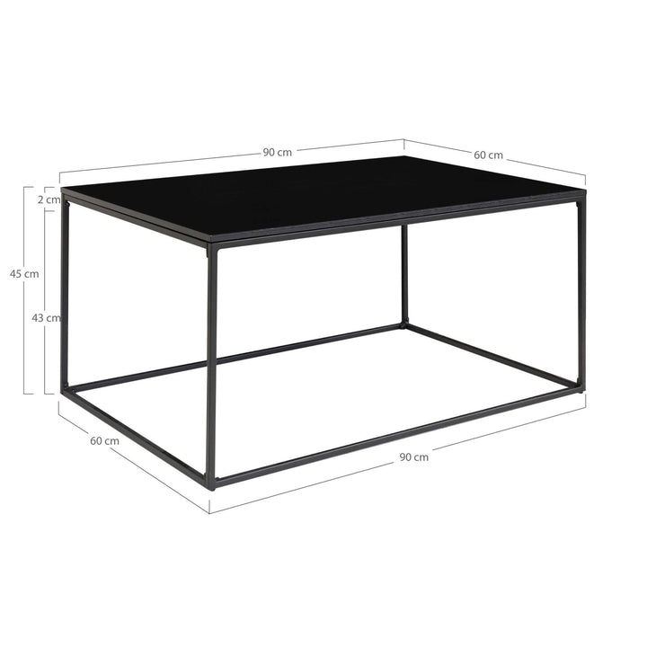 Salontafel Vita | Volledig zwart | Industrieel | Modern