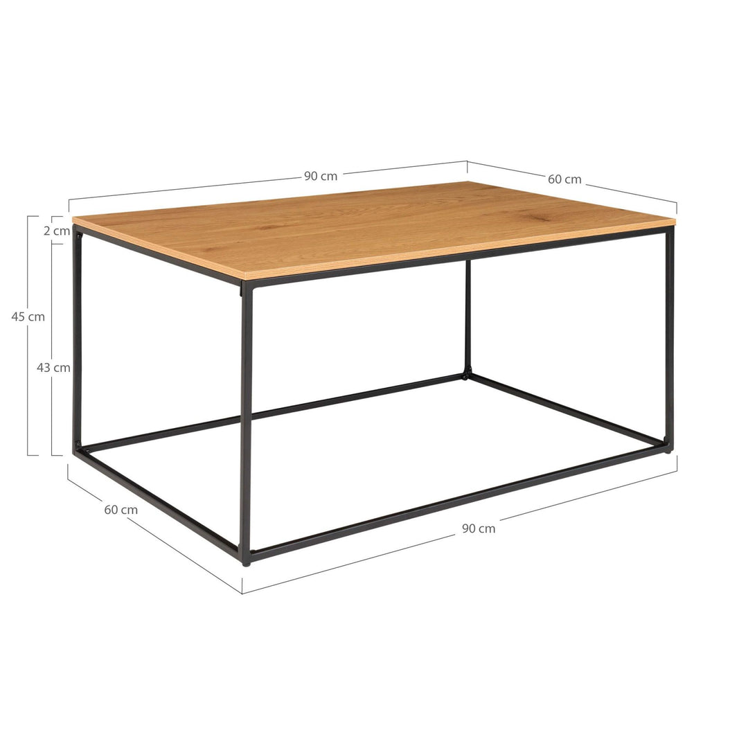 Salontafel Vita | Rechthoekig | Eikenhouten kleur | Landelijk