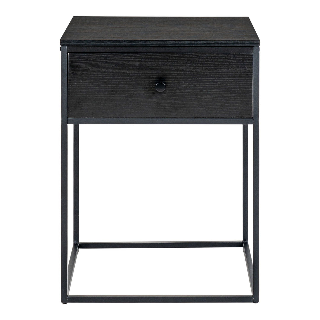 Side table Vita | Zwart | Met lade | Ook geschikt als nachtkastje