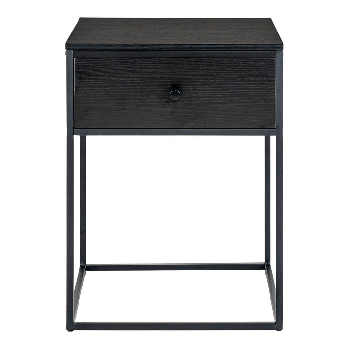Side table Vita | Zwart | Met lade | Ook geschikt als nachtkastje