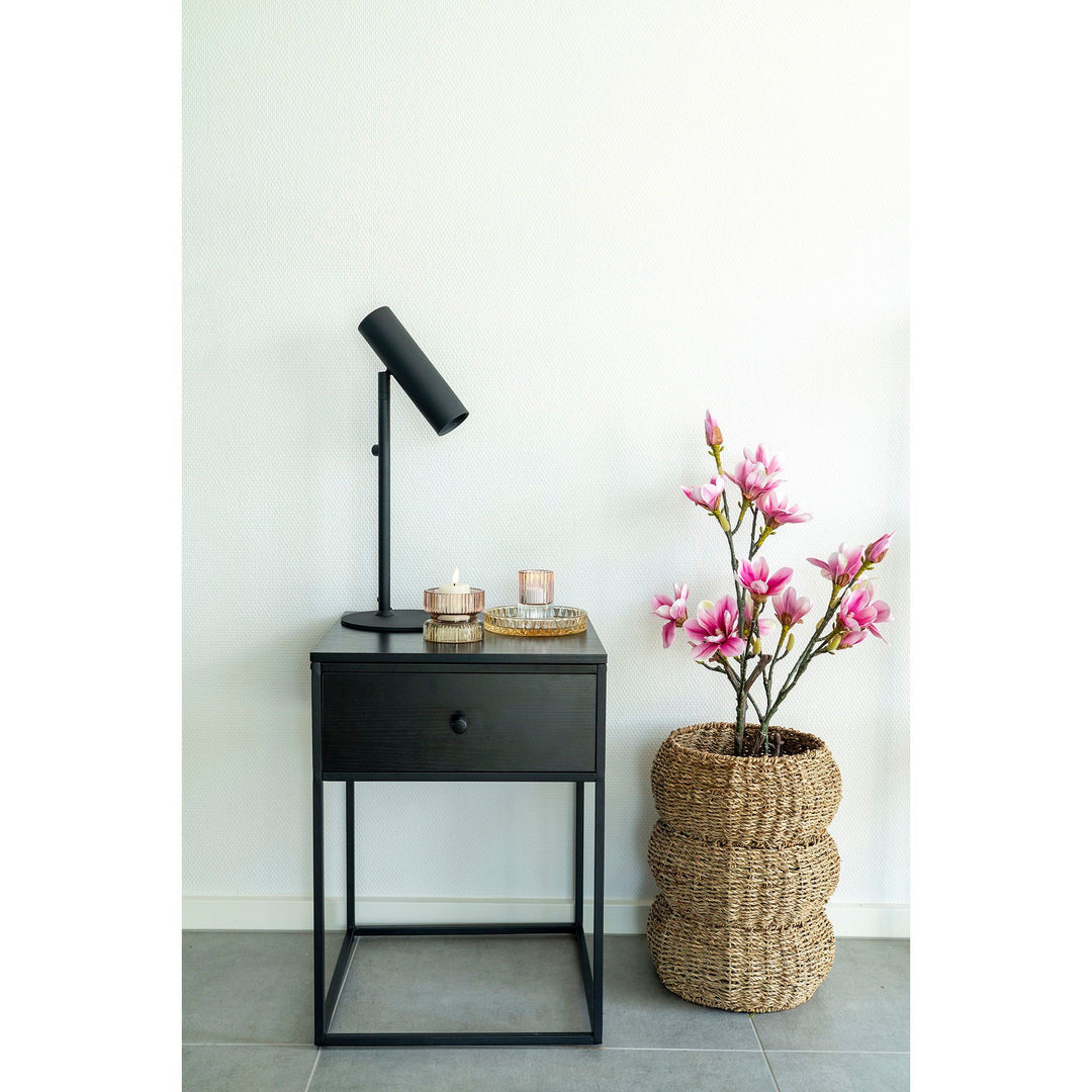 Side table Vita | Zwart | Met lade | Ook geschikt als nachtkastje