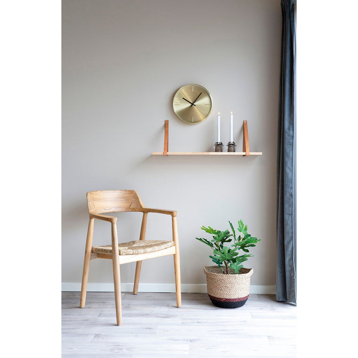 Wandklok Istanbul | Goud met zwarte wijzers | Stille klok | Luxe uitstraling