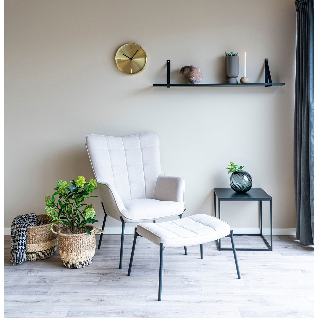 Wandklok Istanbul | Goud met zwarte wijzers | Stille klok | Luxe uitstraling