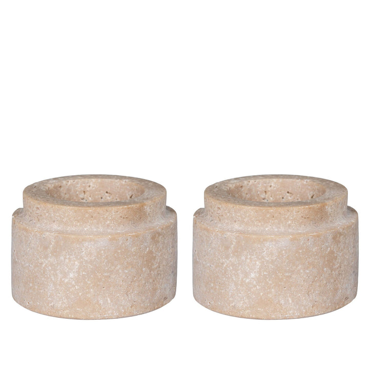 Waxinelichthouders | Natuursteen | Set van 2