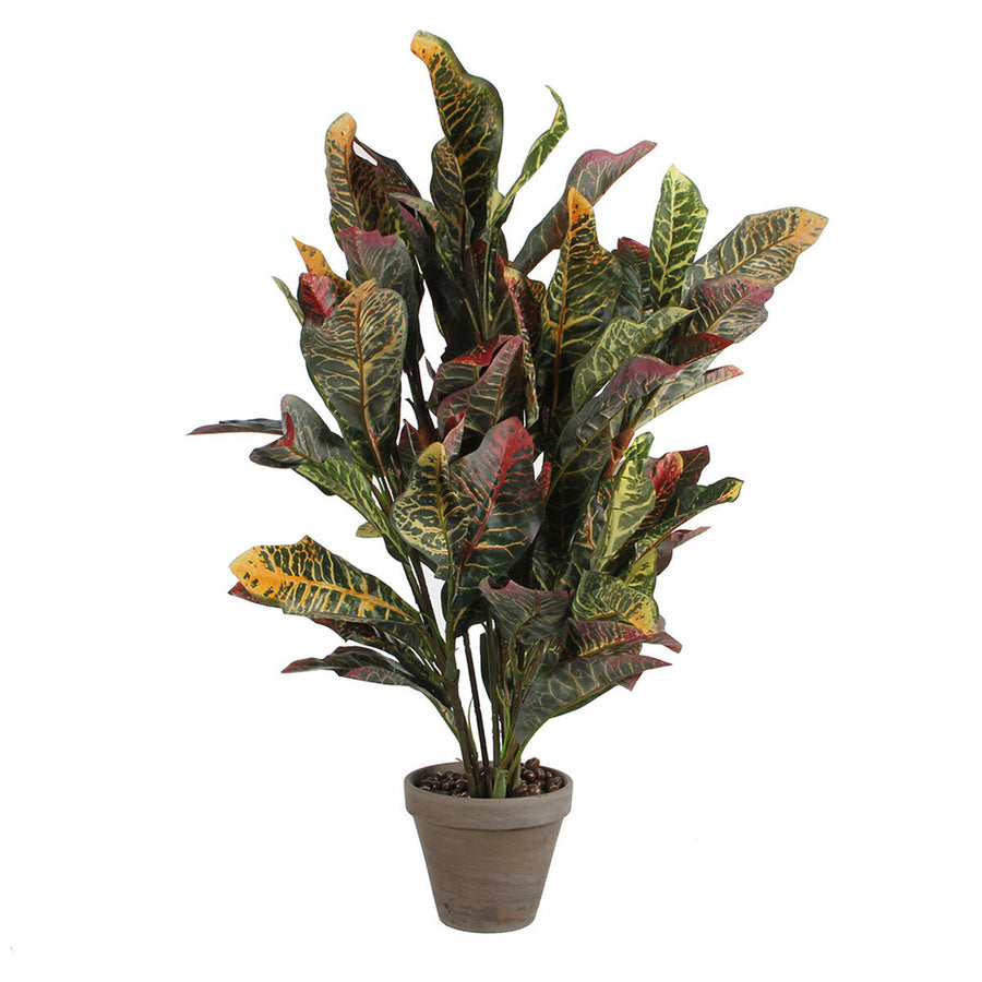 Mica Decorations Decoratieve Plant Mica Decorations Croton Groen Pvc (73 X 40 Cm)