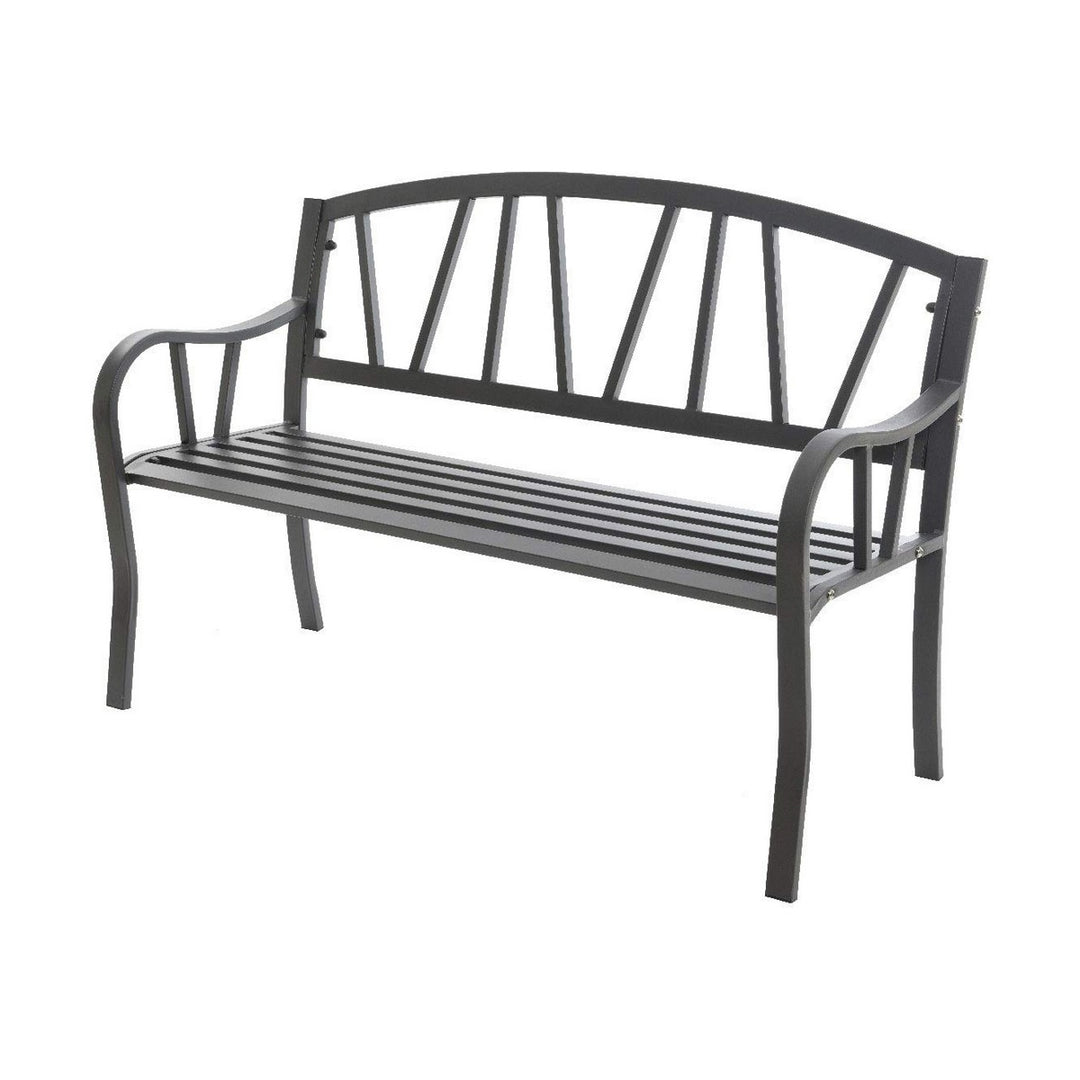 Bigbuy Home Bank Met Rugleuning Antraciet Ijzer (123 X 53 X 86 Cm)