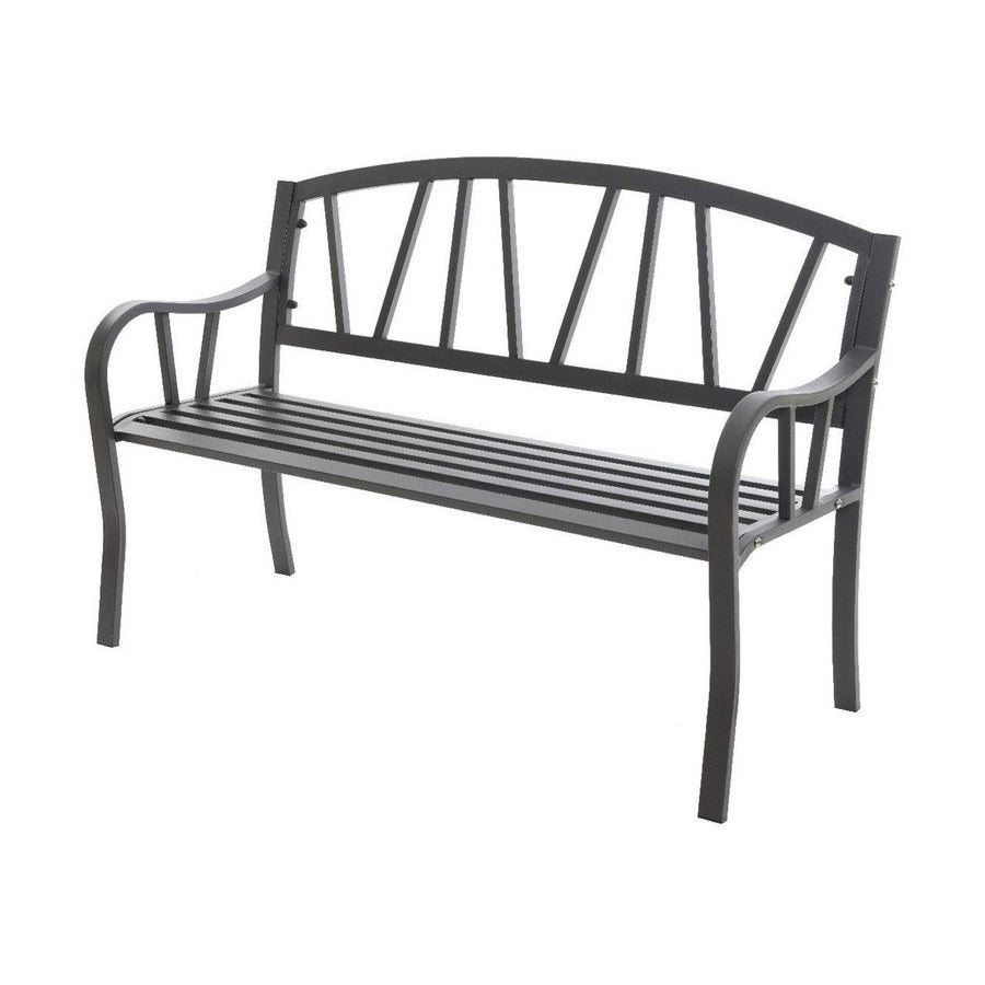 Bigbuy Home Bank Met Rugleuning Antraciet Ijzer (123 X 53 X 86 Cm)