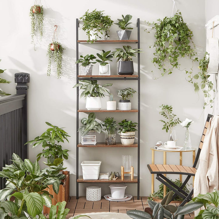 VASAGLE ladderkast / boekenkast | Industrieel | Zwart & bruin |