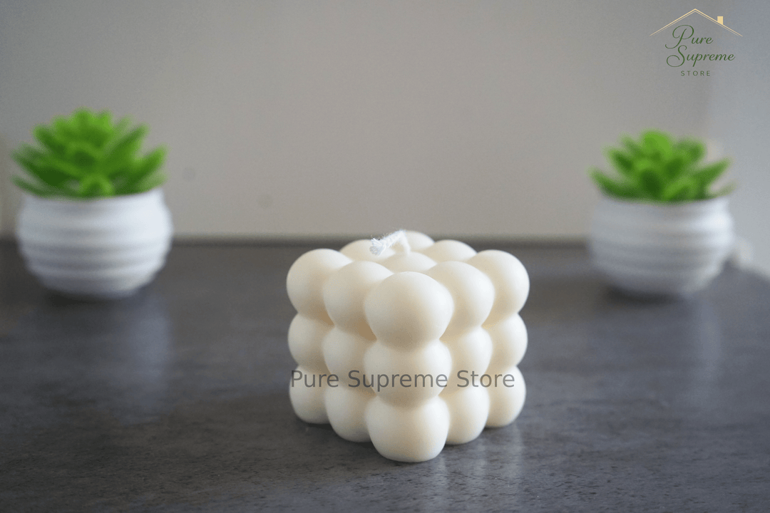 Decoratie kaars bubbel medium | Handgemaakt