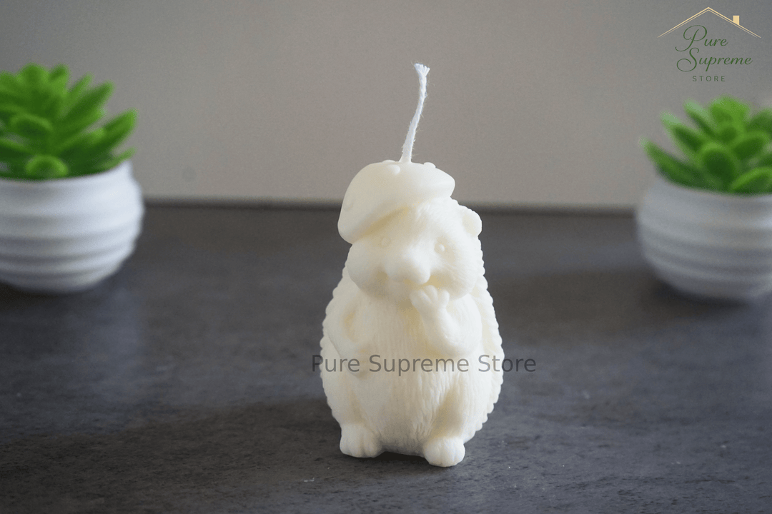 Decoratie kaars Egel | Hangemaakt