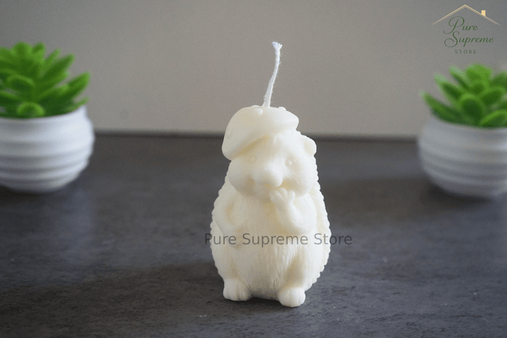 Decoratie kaars Egel | Hangemaakt