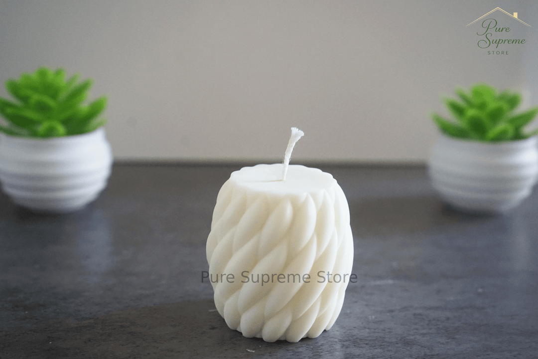 Decoratie kaars Gevlochten kaars | Handgemaakt