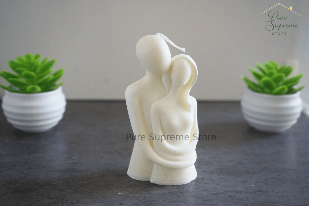 Decoratie kaars Liefdeskoppel | Handgemaakt