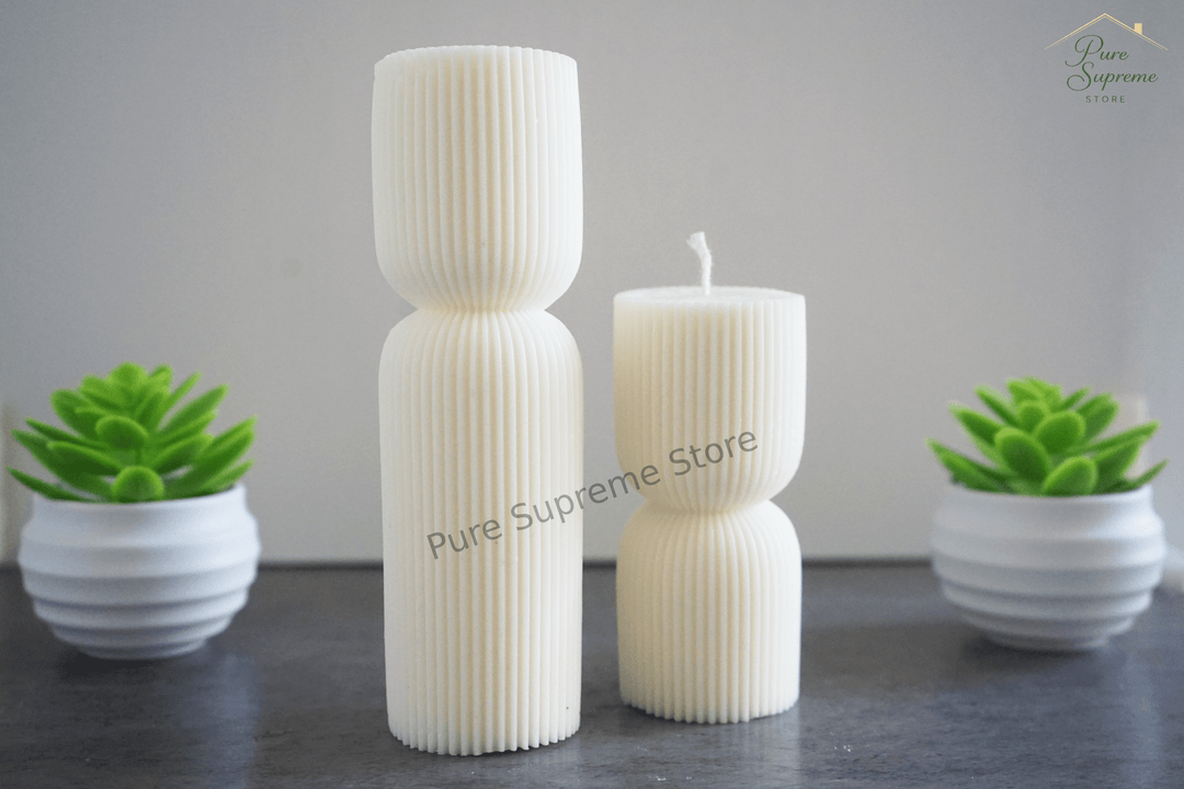 Decoratie kaarsen set pilaar small & medium | Handgemaakt