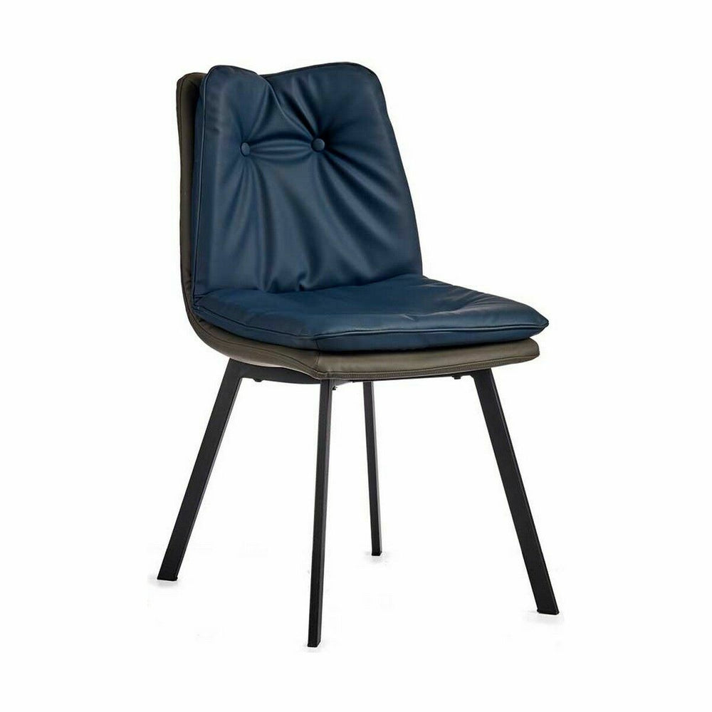 Gift Decor Leunstoel Knoppen Blauw Zwart Grijs Staal 62 X 85 X 47 Cm (2 Stuks)