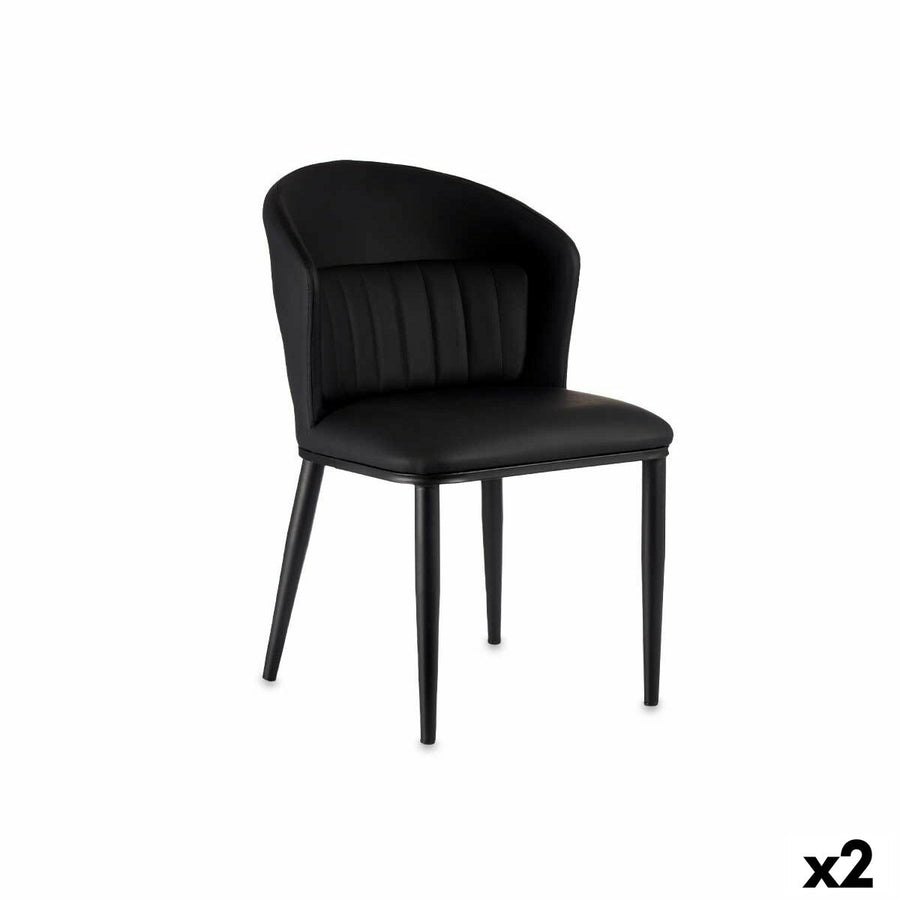 Gift Decor Leunstoel Cirkelvormig Zwart Staal 51 X 83,5 X 54 Cm (2 Stuks)