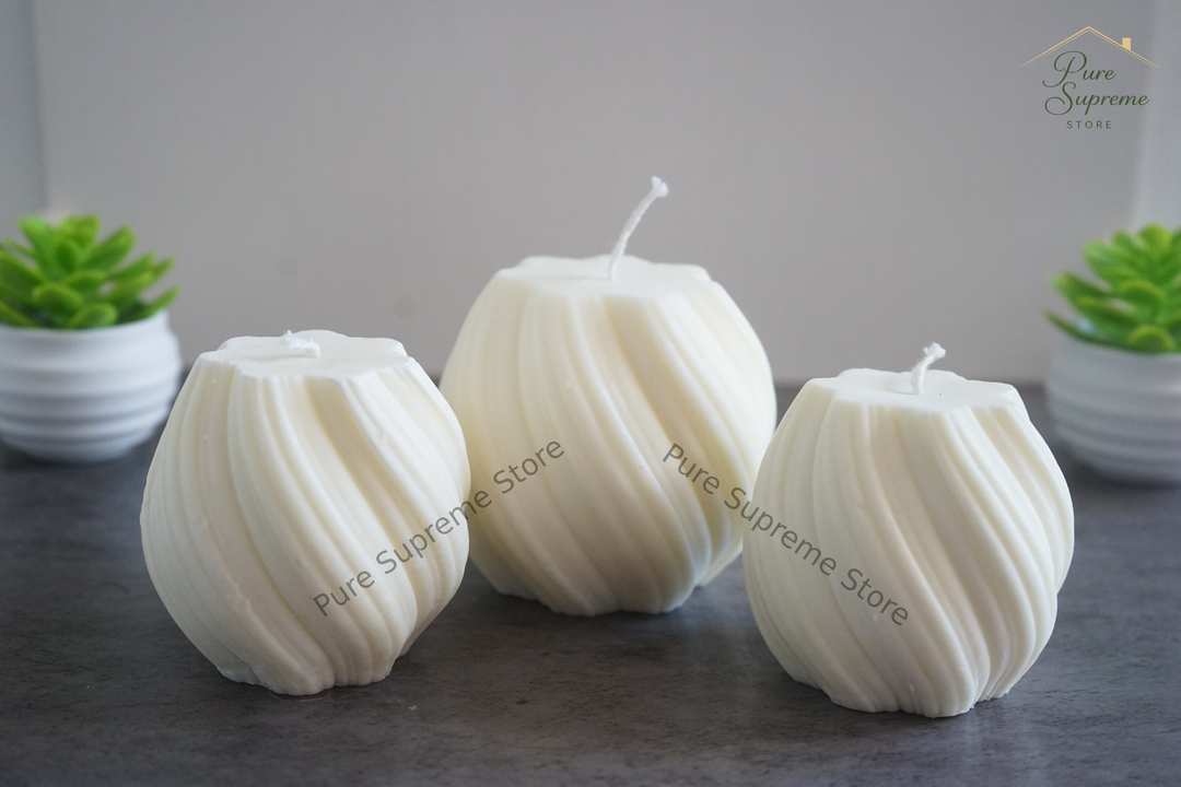 Decoratie kaarsenset | Spiraal medium 2x & spiraal large 1x | Handgemaakt