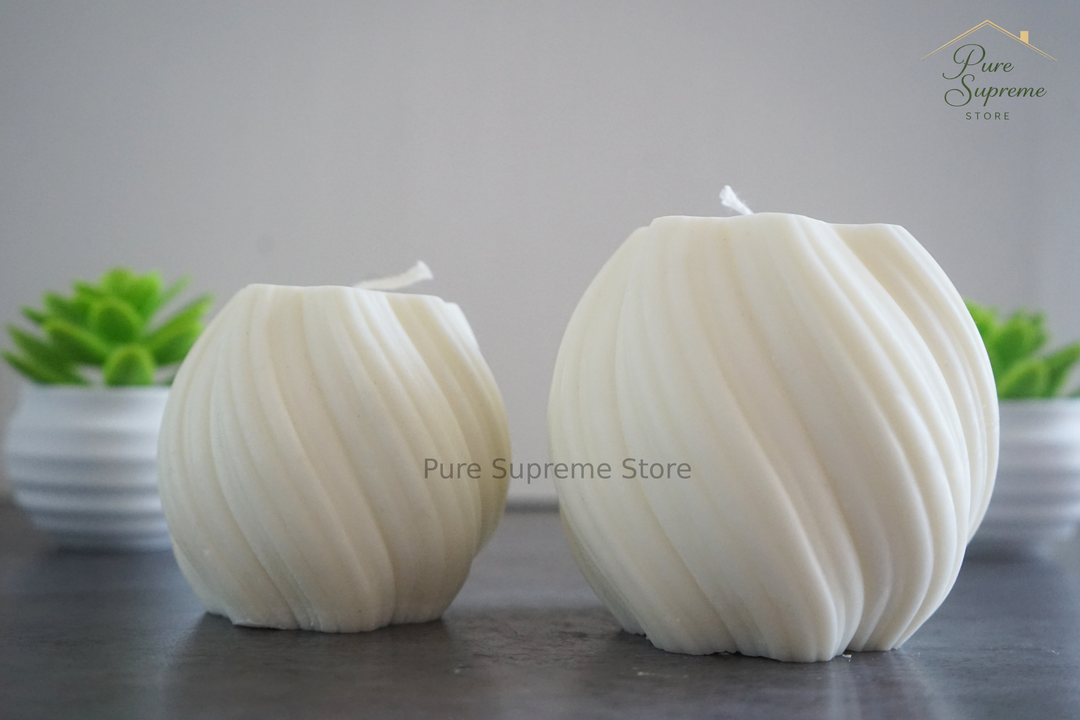 Decoratie kaarsenset | Spiraal medium & large | Handgemaakt