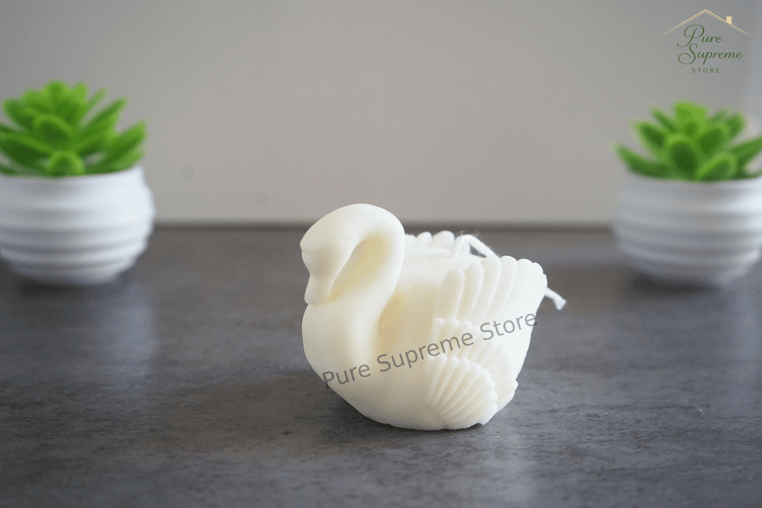 Decoratie kaars zwaan | Handgemaakt