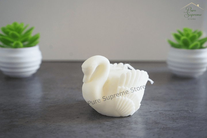 Decoratie kaars zwaan | Handgemaakt