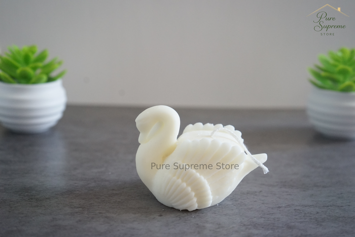 Decoratie kaars zwaan | Handgemaakt