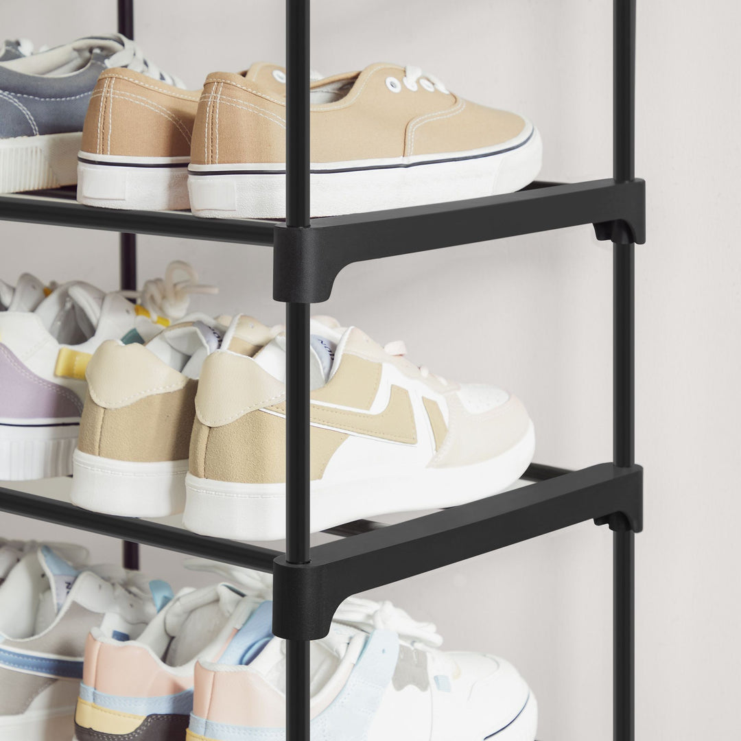 SONGMICS schoenenrek | 10 niveaus | Zwart | Metaal & kunststof